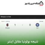 نتیجه بولونیا مقابل اینتر