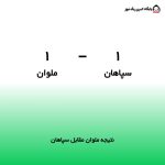 نتیجه ملوان مقابل سپاهان